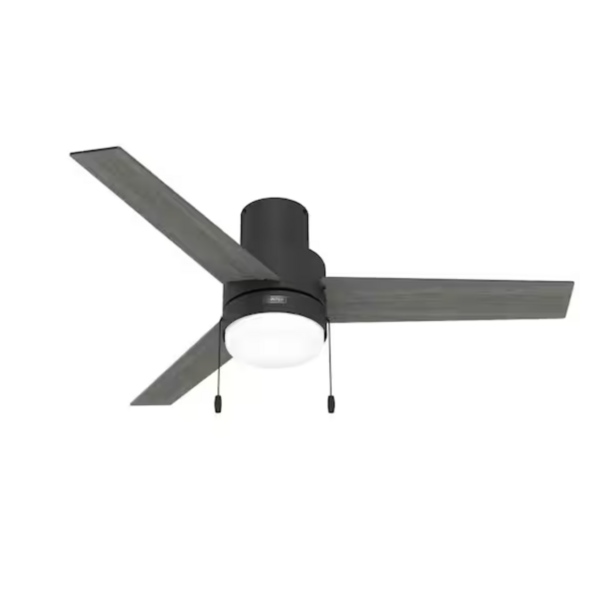 Hunter Brunner 52 in. Flat Matte Black Indoor Ceiling Fan 51949